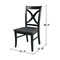 International Concepts Set of 2 Cosmo Chairs, Coal-Black/washed black C75-14P - alternate 8